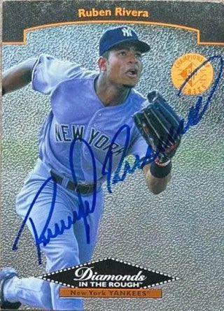 Ruben Rivera Signed 1995 SP Championship Baseball Card - New York Yankees