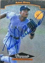 Ruben Rivera Signed 1995 SP Championship Baseball Card - New York Yankees - PastPros