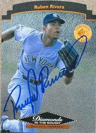 Ruben Rivera Signed 1995 SP Championship Die Cuts Baseball Card - New York Yankees