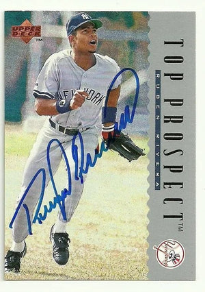 Ruben Rivera Signed 1995 Upper Deck Baseball Card - New York Yankees