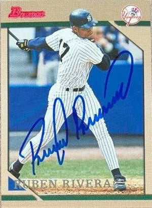 Ruben Rivera Signed 1996 Bowman Baseball Card - New York Yankees