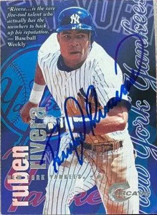 Ruben Rivera Signed 1996 Circa Baseball Card - New York Yankees
