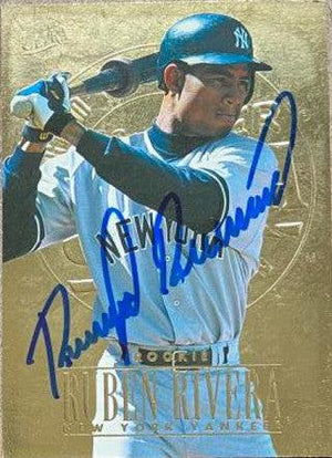 Ruben Rivera Signed 1996 Fleer Ultra Gold Medallion Baseball Card - New York Yankees - PastPros