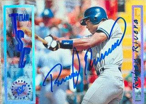 Ruben Rivera Signed 1996 Stadium Club Baseball Card - New York Yankees (blue text) - PastPros