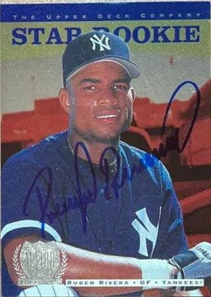 Ruben Rivera Signed 1996 Upper Deck Baseball Card - New York Yankees