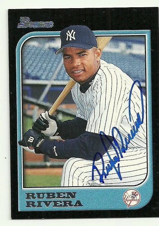 Ruben Rivera Signed 1997 Bowman Baseball Card - New York Yankees