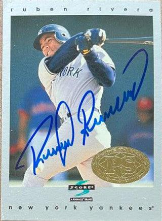 Ruben Rivera Signed 1997 Score Premium Stock Baseball Card - New York Yankees - PastPros