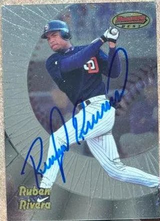 Ruben Rivera Signed 1998 Bowman's Best Baseball Card - San Diego Padres