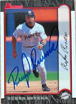 Ruben Rivera Signed 1999 Bowman Baseball Card - San Diego Padres - PastPros
