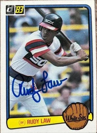 Rudy Law Signed 1983 Donruss Baseball Card - Chicago White Sox