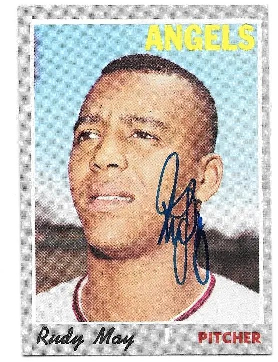 Rudy May Signed 1970 Topps Baseball Card - California Angels