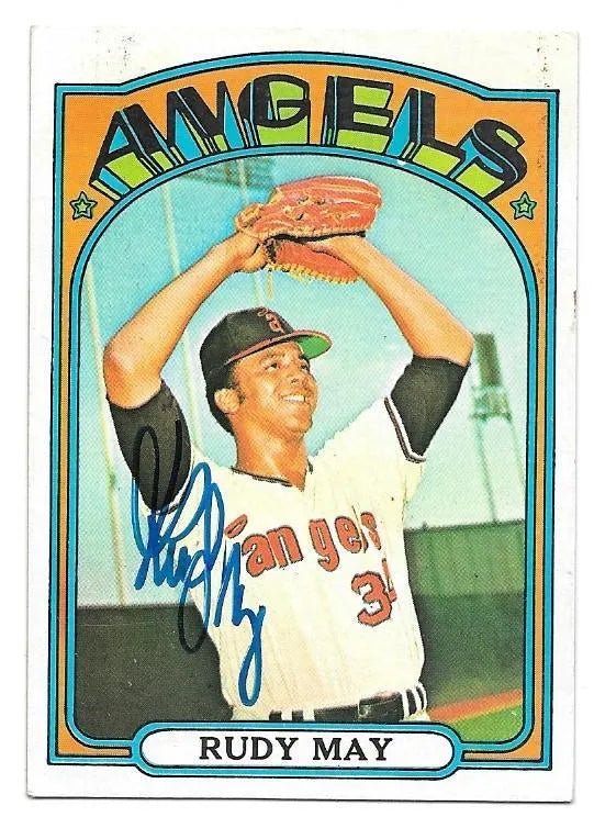Rudy May Signed 1972 Topps Baseball Card - California Angels