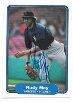 Rudy May Signed 1982 Fleer Baseball Card - New York Yankees - PastPros
