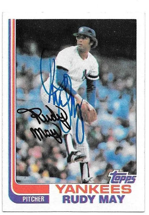 Rudy May Signed 1982 Topps Baseball Card - New York Yankees