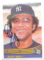 Rudy May Signed 1984 Donruss Baseball Card - New York Yankees - PastPros