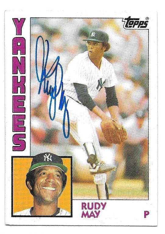 Rudy May Signed 1984 Topps Baseball Card - New York Yankees - PastPros