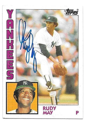 Rudy May Signed 1984 Topps Baseball Card - New York Yankees - PastPros
