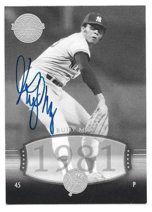 Rudy May Signed 2004 Upper Deck Timeless Teams Baseball Card - New York Yankees