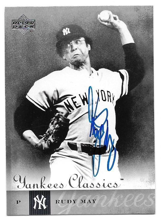 Rudy May Signed 2004 Upper Deck Yankees Classics Baseball Card - New York Yankees - PastPros