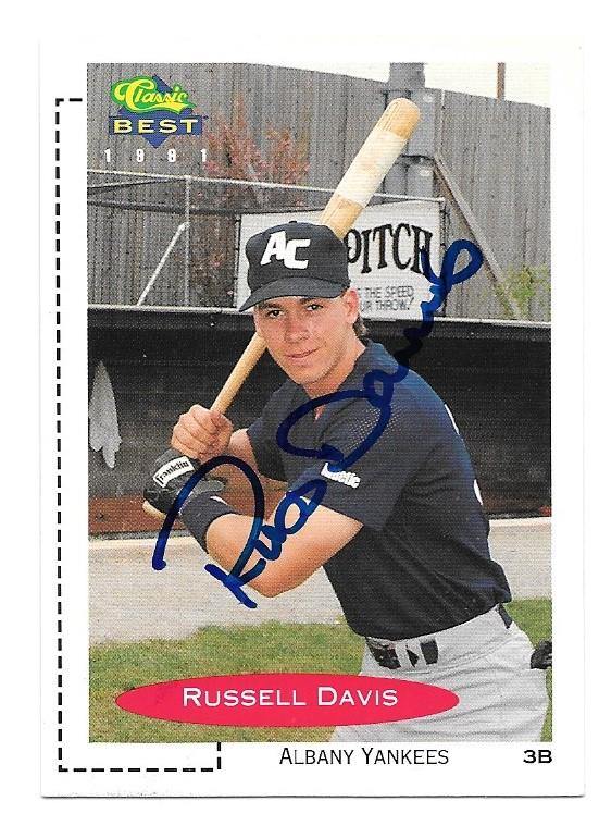 Russ Davis Signed 1991 Classic Best Baseball Card - PastPros