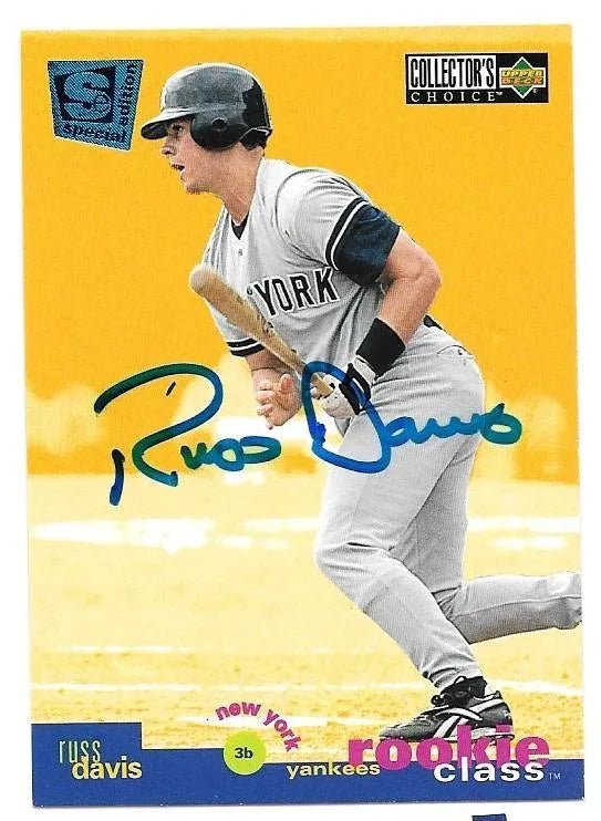 Russ Davis Signed 1995 Collector's Choice SE Baseball Card - New York Yankees
