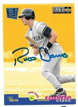 Russ Davis Signed 1995 Collector's Choice SE Baseball Card - New York Yankees