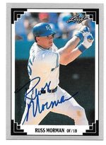 Russ Morman Signed 1991 Leaf Baseball Card - Kansas City Royals