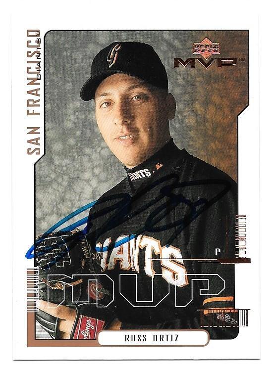 Russ Ortiz Signed 2000 Upper Deck MVP Baseball Card - San Francisco Giants - PastPros
