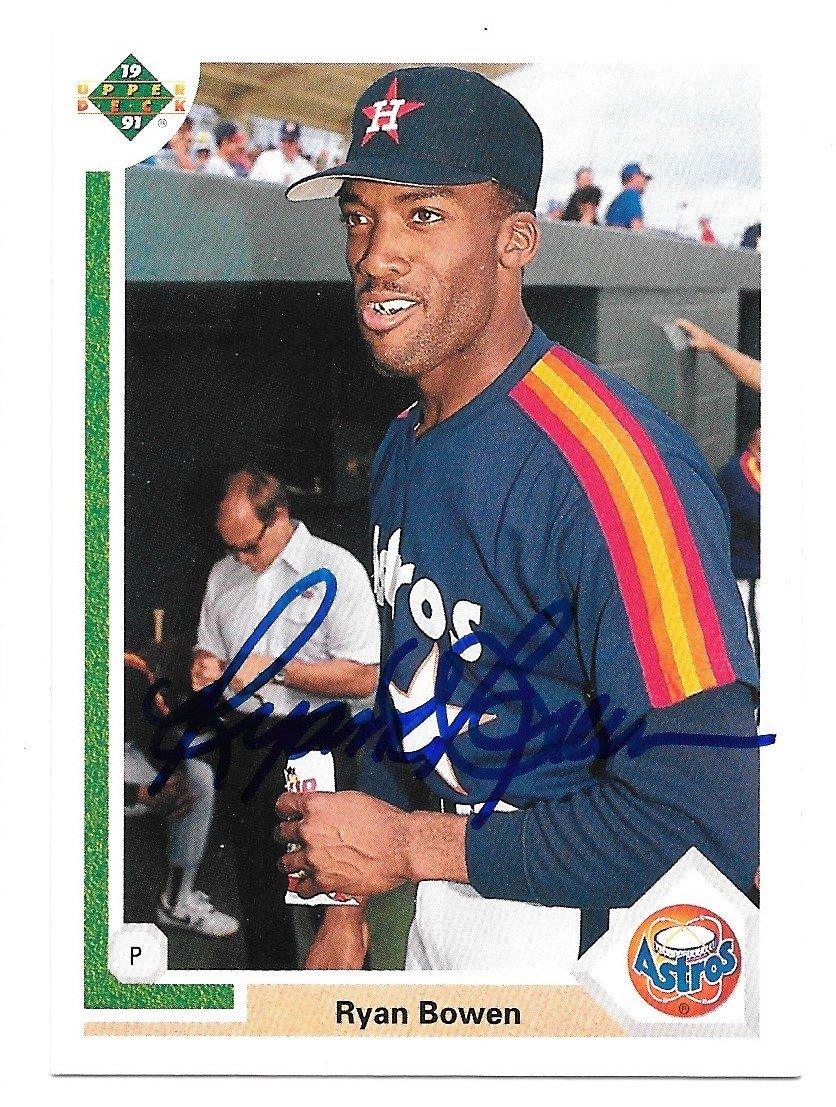 Ryan Bowen Signed 1991 Upper Deck Baseball Card - Houston Astros - PastPros