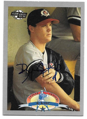 Ryan Karp Signed 1993-94 Fleer Excel Baseball Card - Greensboro Hornets - League Leaders - PastPros