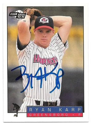 Ryan Karp Signed 1993-94 Fleer Excel Baseball Card - Greensboro Hornets - PastPros