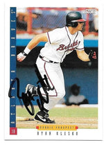 Ryan Klesko Signed 1993 Score Baseball Card - Atlanta Braves