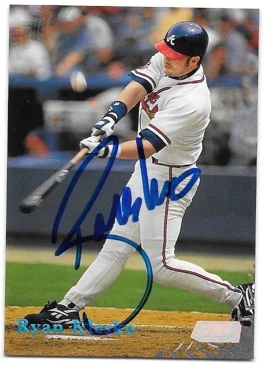 Ryan Klesko Signed 1998 Stadium Club Baseball Card - Atlanta Braves