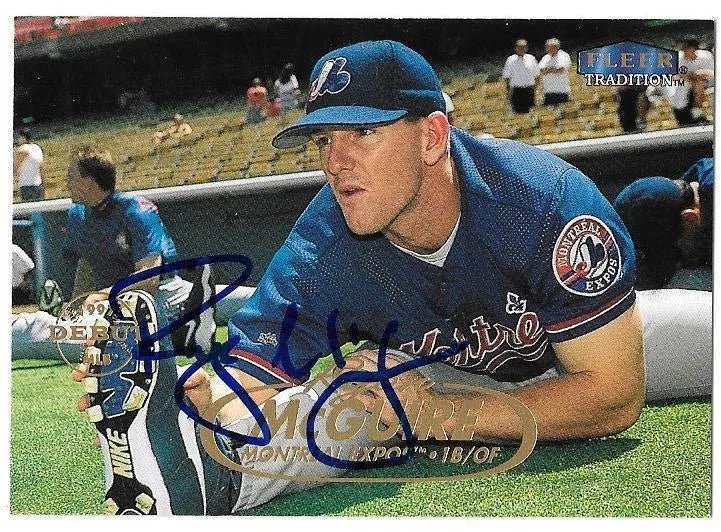 Ryan McGuire Signed 1998 Fleer Tradition Baseball Card - Montreal Expos