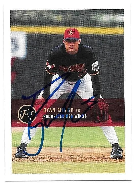 Ryan Minor Signed 2000 Just Baseball Card - Rochester Red Wings