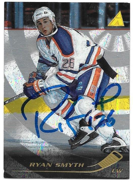 Ryan Smyth Signed 1995-96 Pinnacle Hockey Card - Edmonton Oilers - PastPros