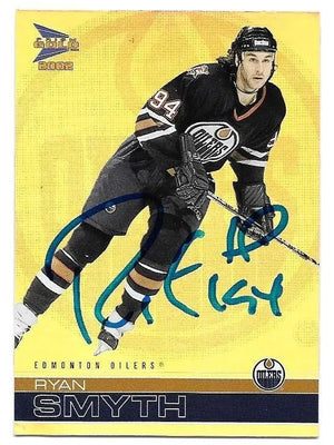 Ryan Smyth Signed 2001-02 Pacific Prism McDonalds Hockey Card - Edmonton Oilers