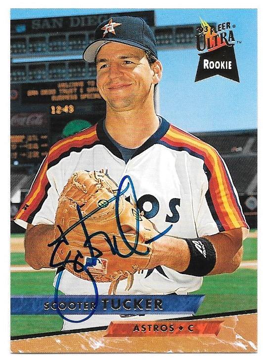 Scooter Tucker Signed 1993 Fleer Ultra Baseball Card - Houston Astros - PastPros