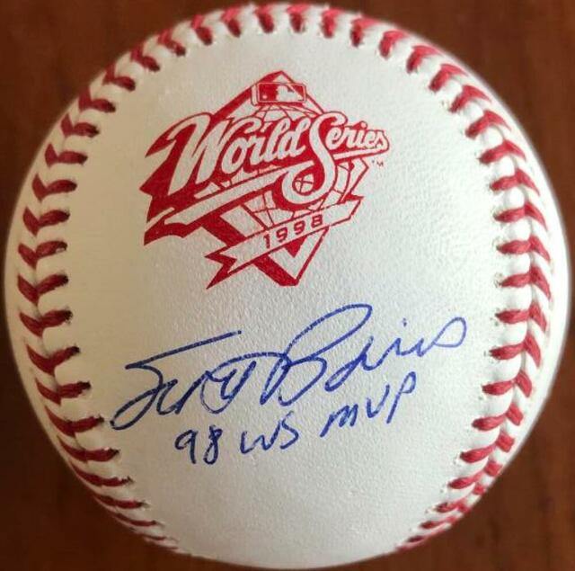 Scott Brosius Signed 1998 World Series Baseball w/98 WS MVP Inscription - PastPros
