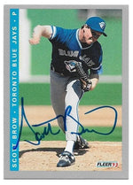 Scott Brow Signed 1993 Fleer Baseball Card - Toronto Blue Jays