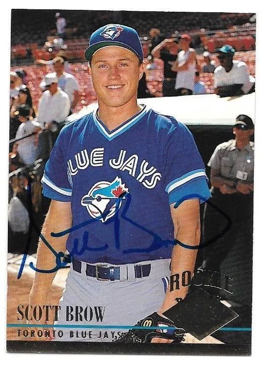 Scott Brow Signed 1994 Fleer Ultra Baseball Card - Toronto Blue Jays