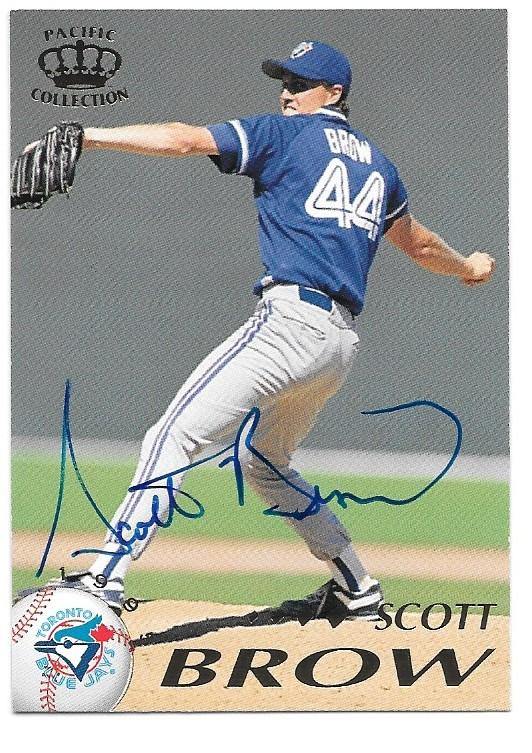 Scott Brow Signed 1995 Pacific Baseball Card - Toronto Blue Jays - PastPros