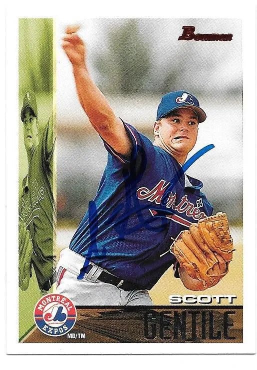 Scott Gentile Signed 1995 Bowman Baseball Card - Montreal Expos
