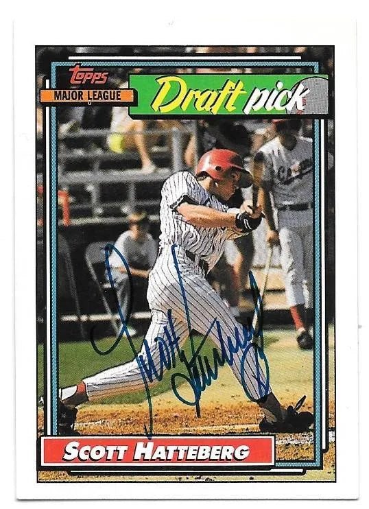 Scott Hatteberg Signed 1992 Topps Baseball Card - Boston Red Sox