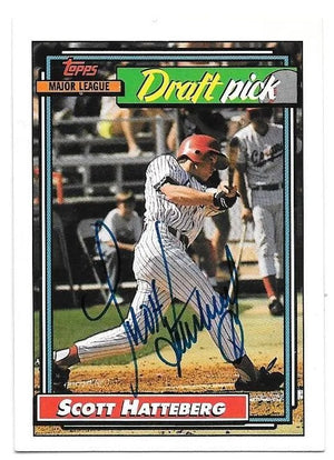 Scott Hatteberg Signed 1992 Topps Baseball Card - Boston Red Sox
