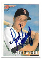 Scott Hatteberg Signed 1993 Bowman Baseball Card - Boston Red Sox - PastPros