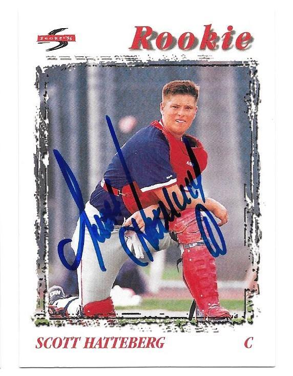 Scott Hatteberg Signed 1996 Score Baseball Card - Boston Red Sox - PastPros