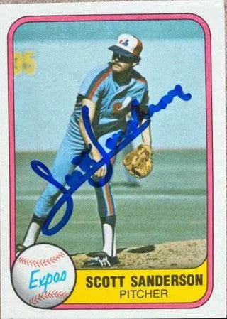 Scott Sanderson Signed 1981 Fleer Baseball Card - Montreal Expos