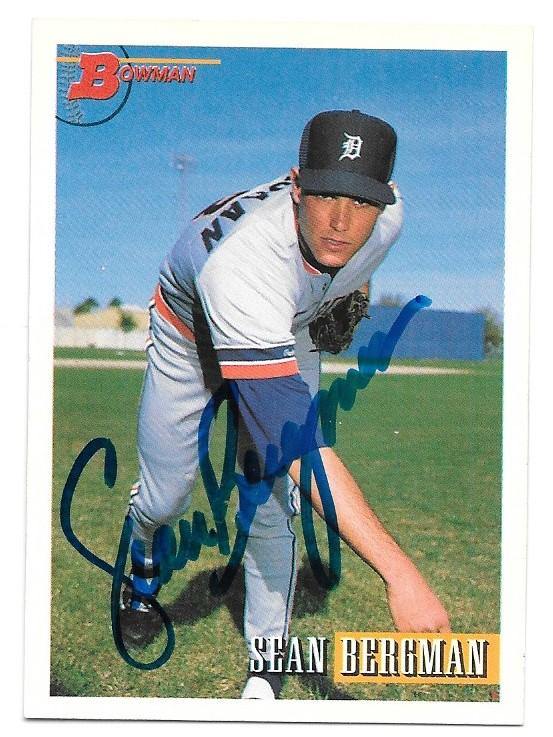 Sean Bergman Signed 1993 Bowman Baseball Card - Detroit Tigers - PastPros