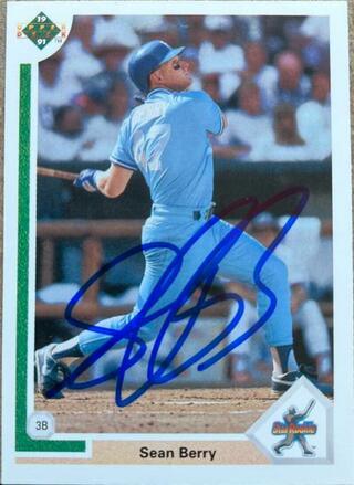 Sean Berry Signed 1991 Upper Deck Baseball Card - Kansas City Royals - PastPros